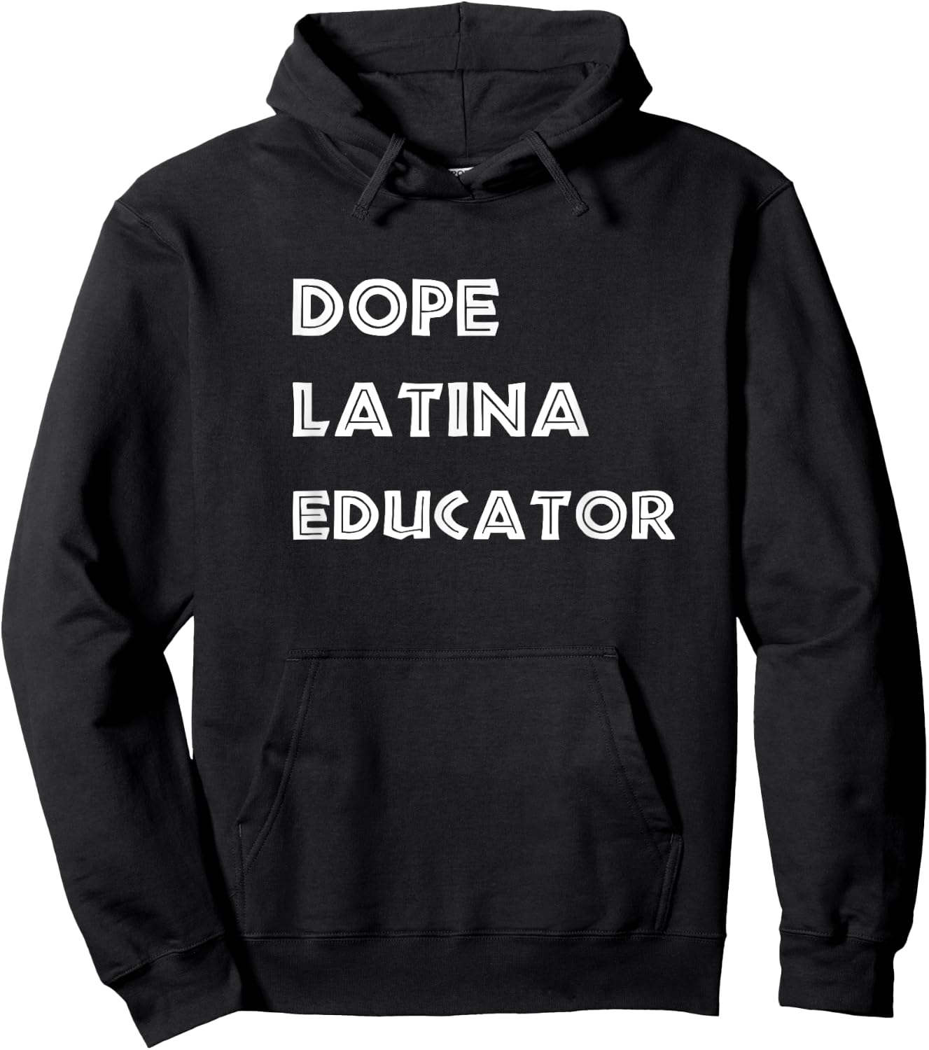 Dope Latina Educator Gift Graphic Design Hoodie - Hoodie | Black