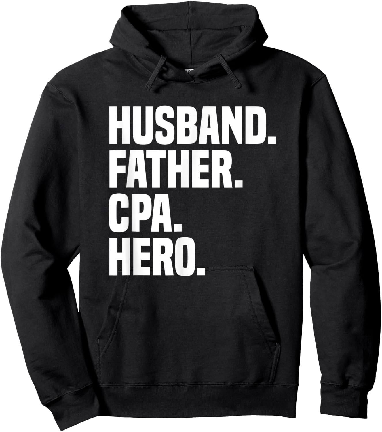 Husband Father CPA Hero Funny Certified Public Accountant Hoodie - Hoodie | Black