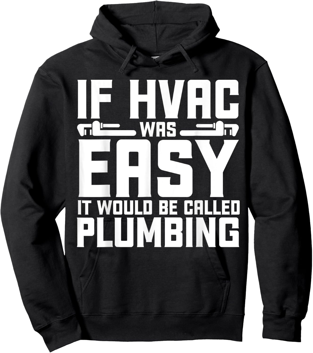 Funny HVAC Gift Cool HVAC Easy Technician Gag Hoodie - Hoodie | Black