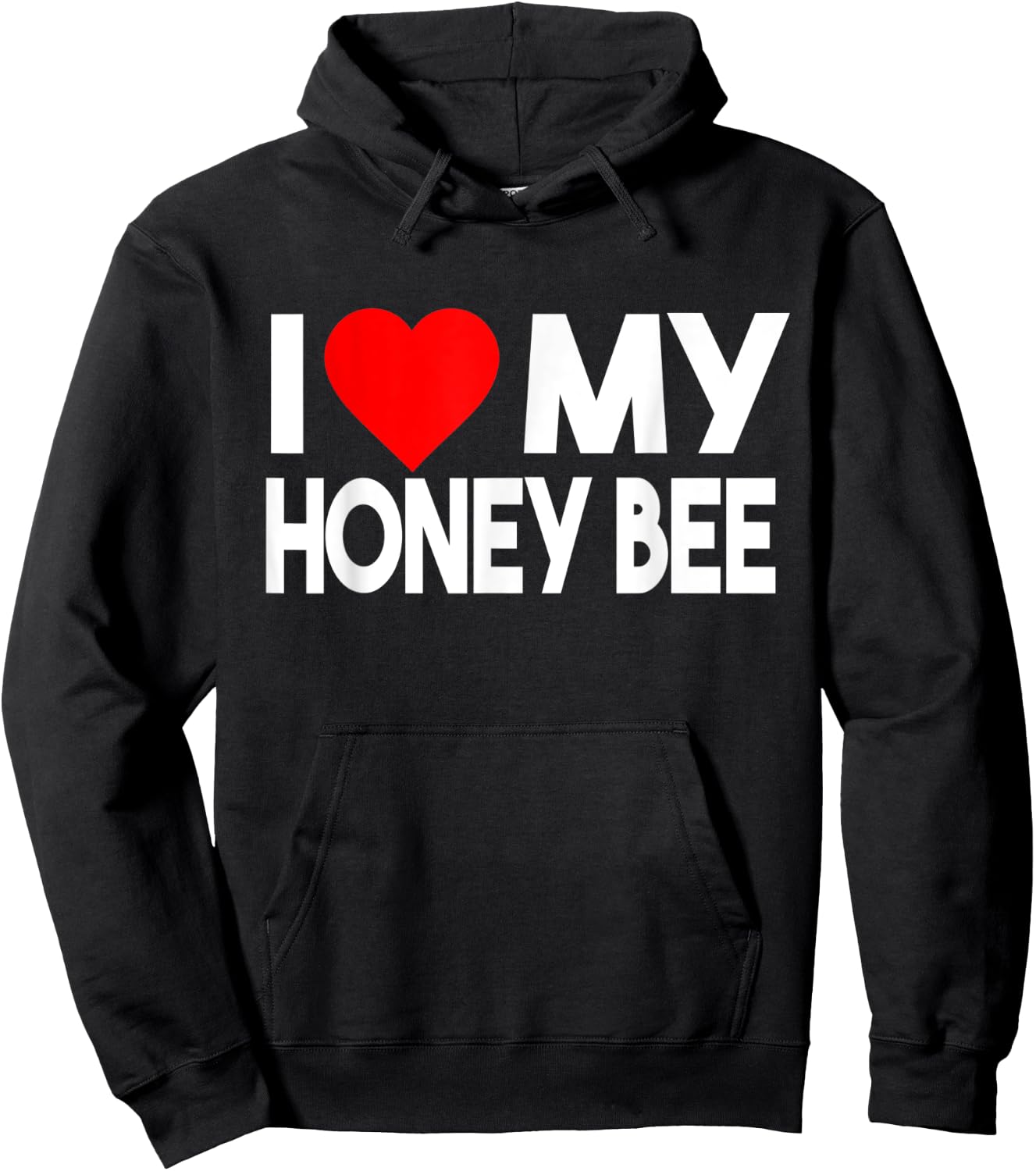 I Love My Honey Bee Shirt, Funny Animal Couple Matching Hoodie - Hoodie | Black