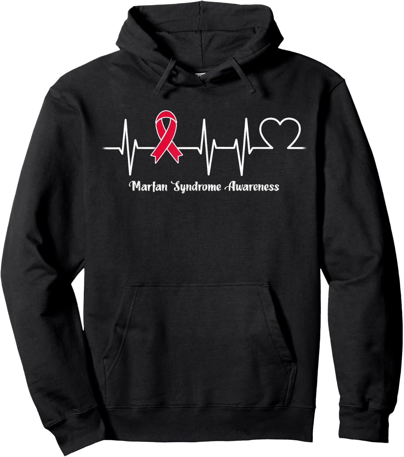 Heartbeat Marfan Syndrome Warrior Hoodie - Hoodie | Black
