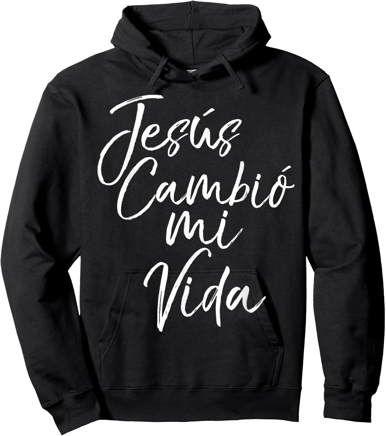 Spanish Christian Español Bible Verse Jesus Cambió Mi Vida Hoodie - Hoodie | Black