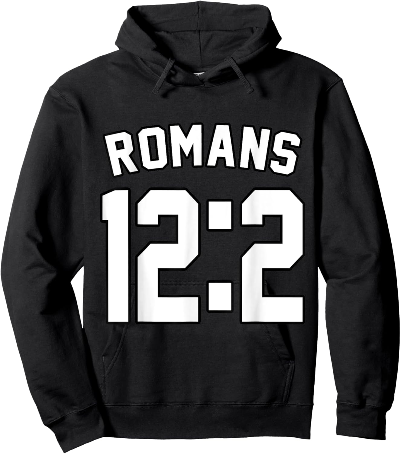 Romans 12:2 Sports Jersey Christian Motivation Apparel Hoodie - Hoodie | Black