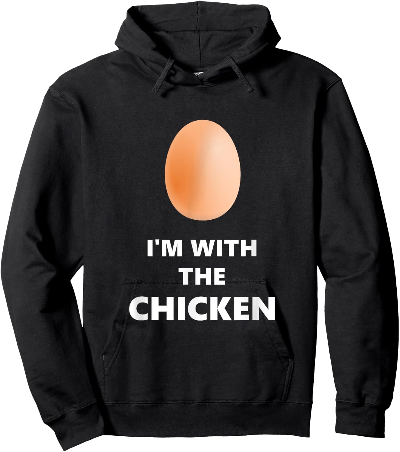 Fun I'm With The Chicken Egg Halloween Costume Hoodie - Hoodie | Black