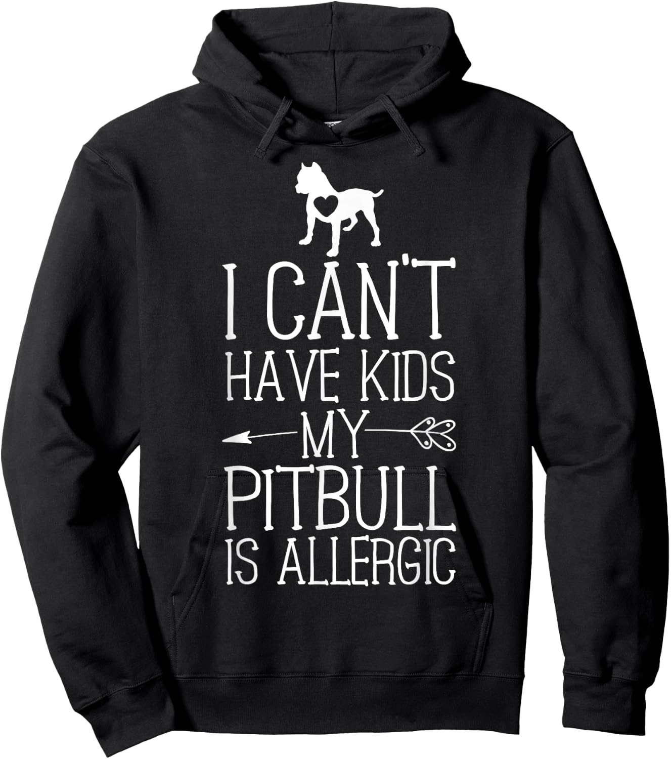 Pitbull Mama Gift Funny Dog Mom Shirts Can't Have Kids Hoodie - Hoodie | Black