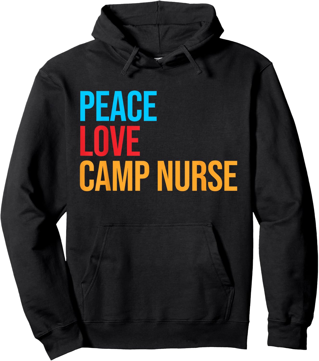 Peace Love Camp Nurse Hoodie - Hoodie | Black