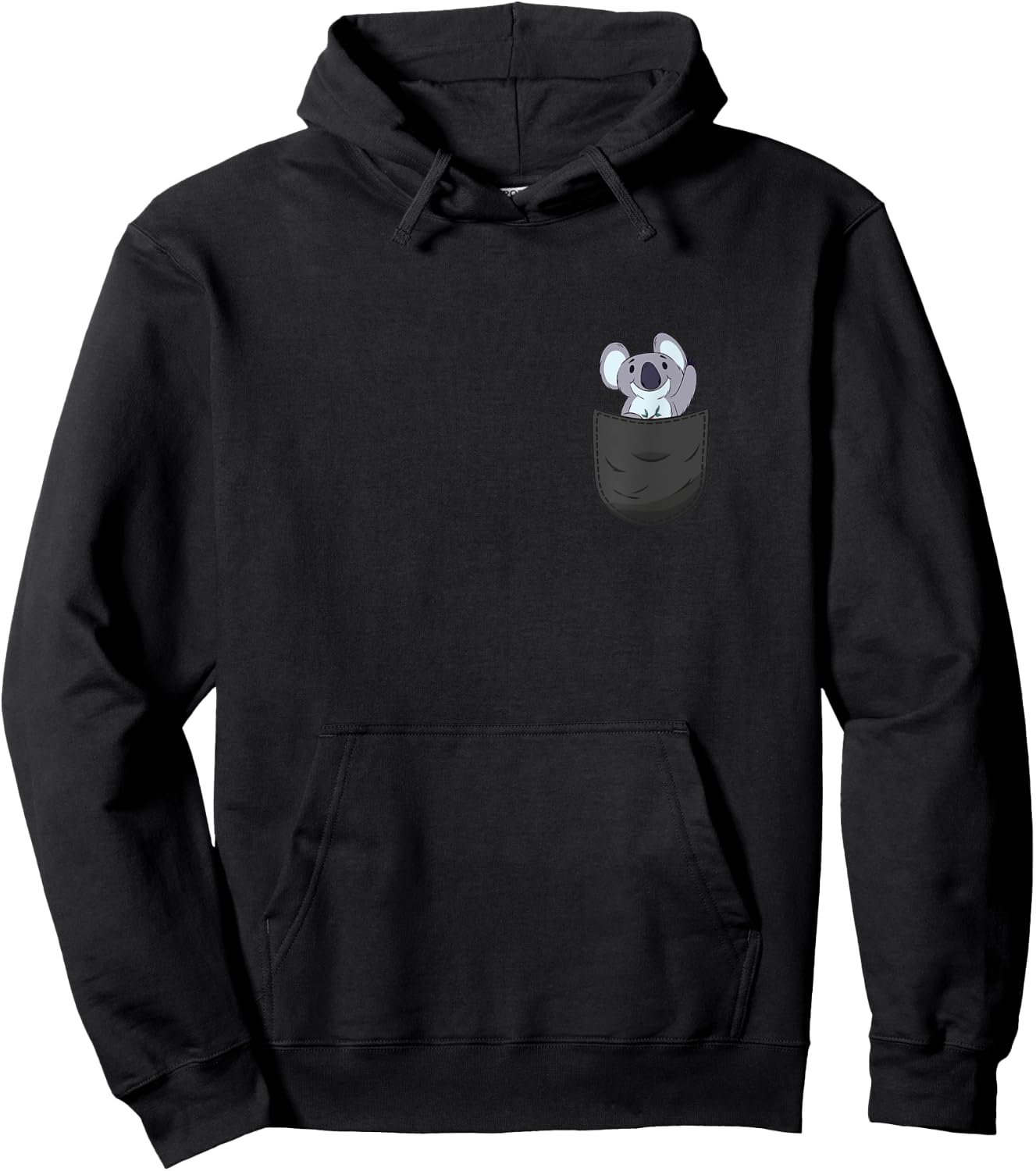 Koala Pocket Hoodie - Hoodie | Black