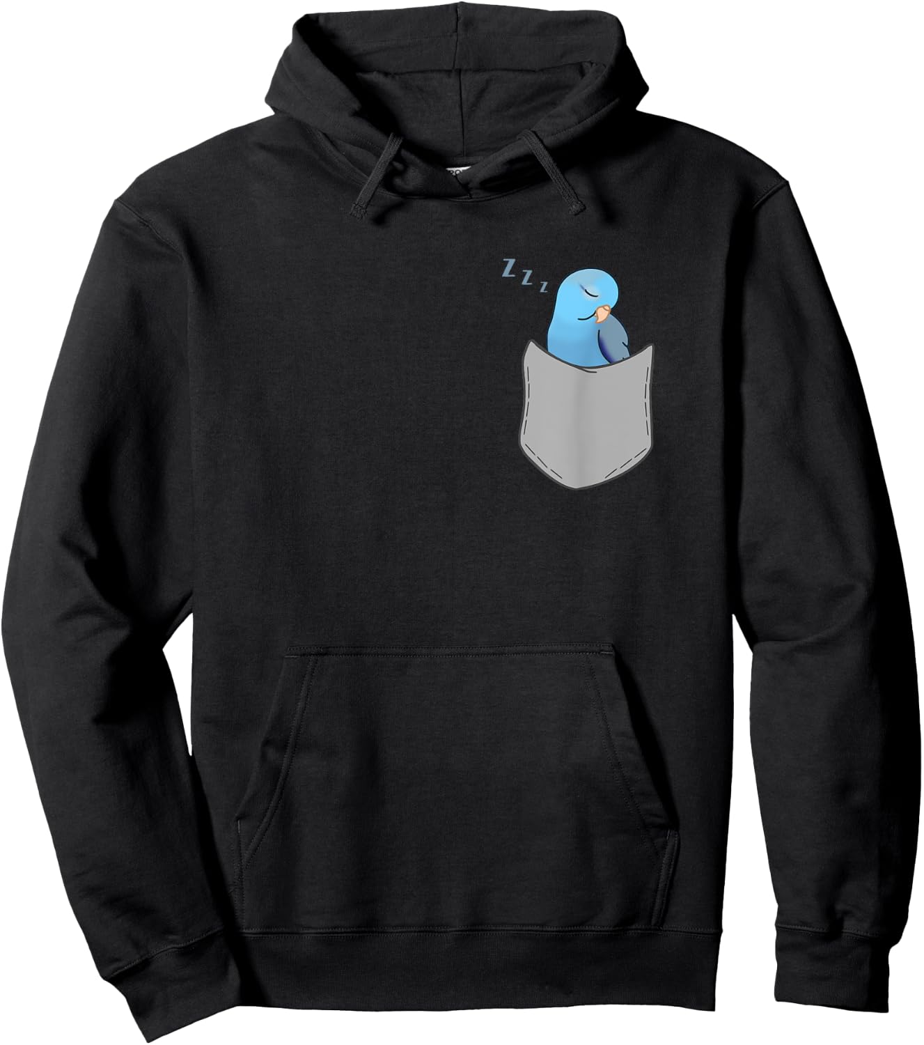 Fake Pocket Blue Parrotlet Sleep Fallow Parrotlet Birb memes Hoodie - Hoodie | Black