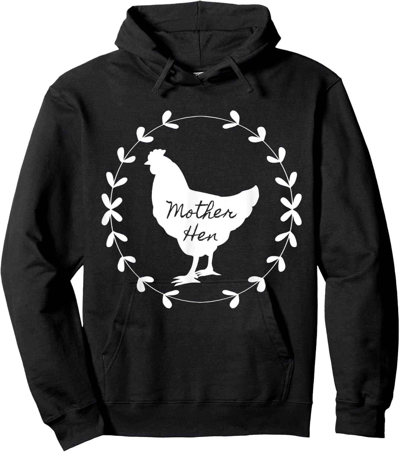 Mother Hen, beautiful country garland vintage chicken Hoodie - Hoodie | Black