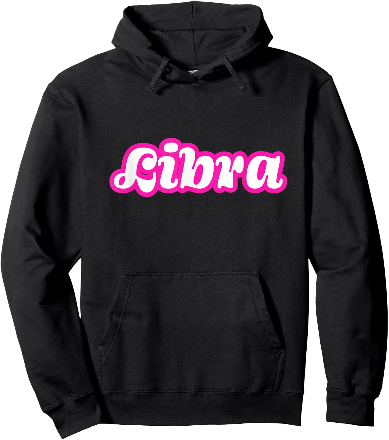 Libra zodiac retro hot pink astrology Hoodie - Hoodie | Black