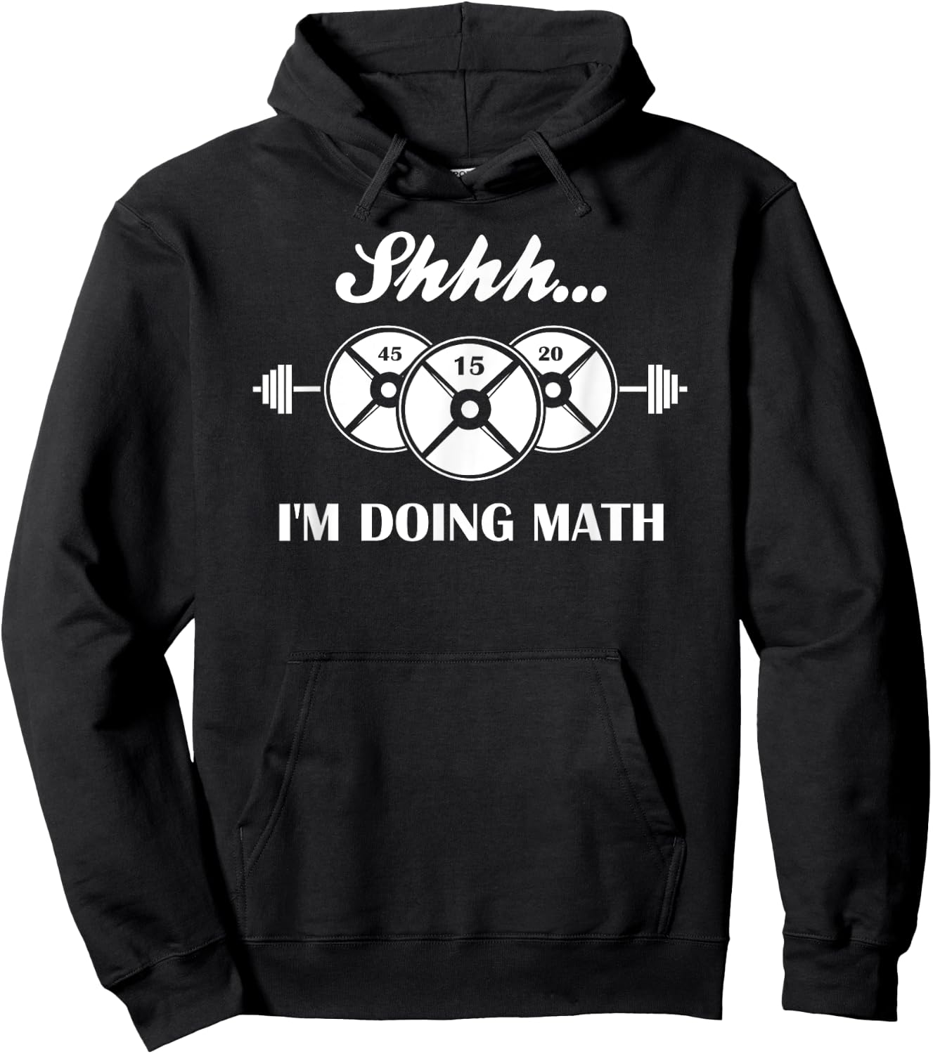 Shhh I'm Doing Math Weight Lifting Math Lover Quote Vintage Hoodie - Hoodie | Black