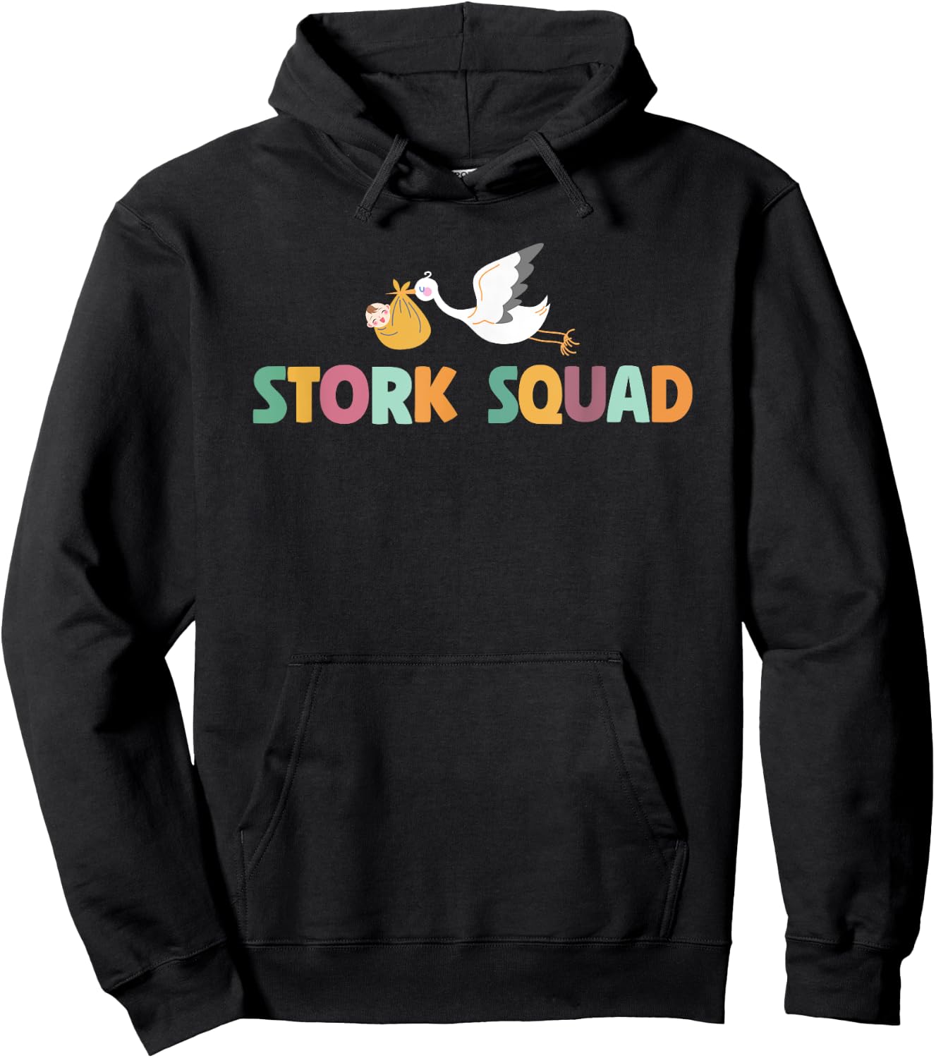 Cute Stork Squad L&D Nurse Hoodie - Hoodie | Black