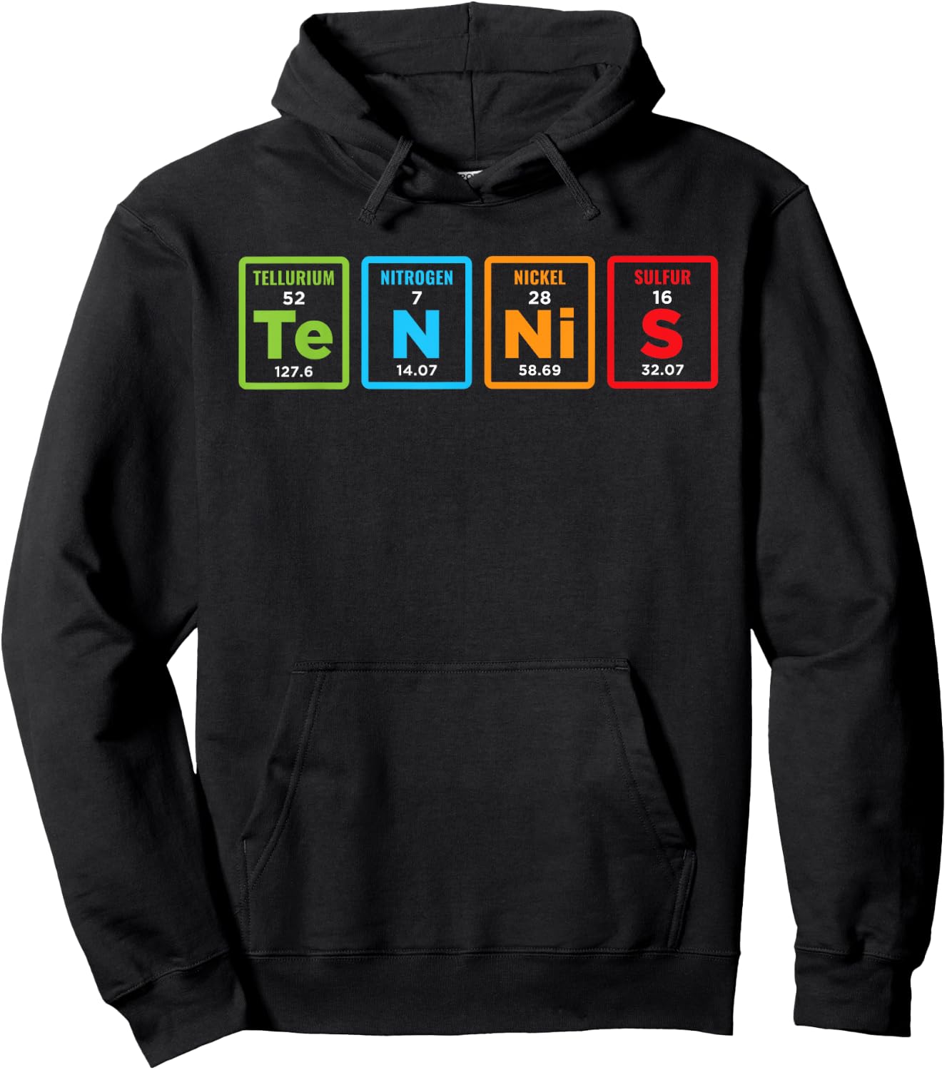 Periodic Table Tennis Player Funny Gift Hoodie - Hoodie | Black