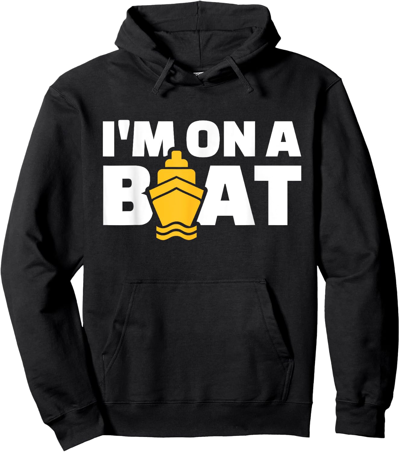 Cruise gifts Men's Black Modern Casual I'm on a Boat Hoodie - Hoodie | Black