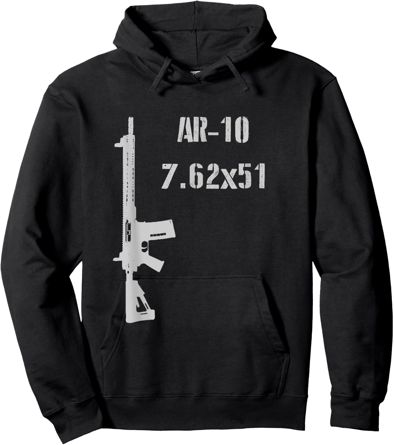AR-10 7.62x51mm 308 Rifle 2nd Amendment 7.62 AR 15 Hoodie - Hoodie | Black