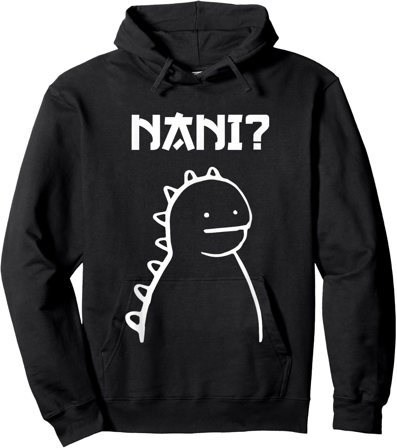 Japanese Dinosaur T-Rex Nani Otaku Manga Fan Anime Shounen Hoodie - Hoodie | Black