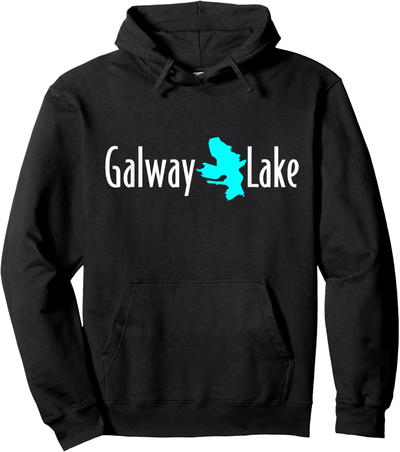 Minimalist Galway Lake - New York Hoodie - Hoodie | Black