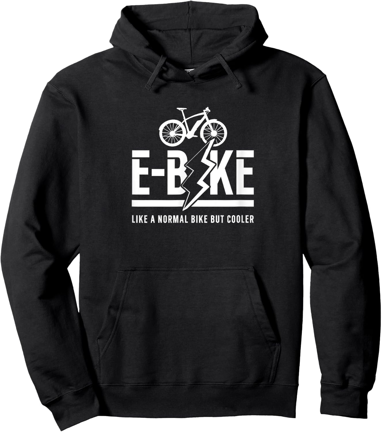 E-Bike Rider Bicycle Electric Cyclist Hoodie - Hoodie | Black