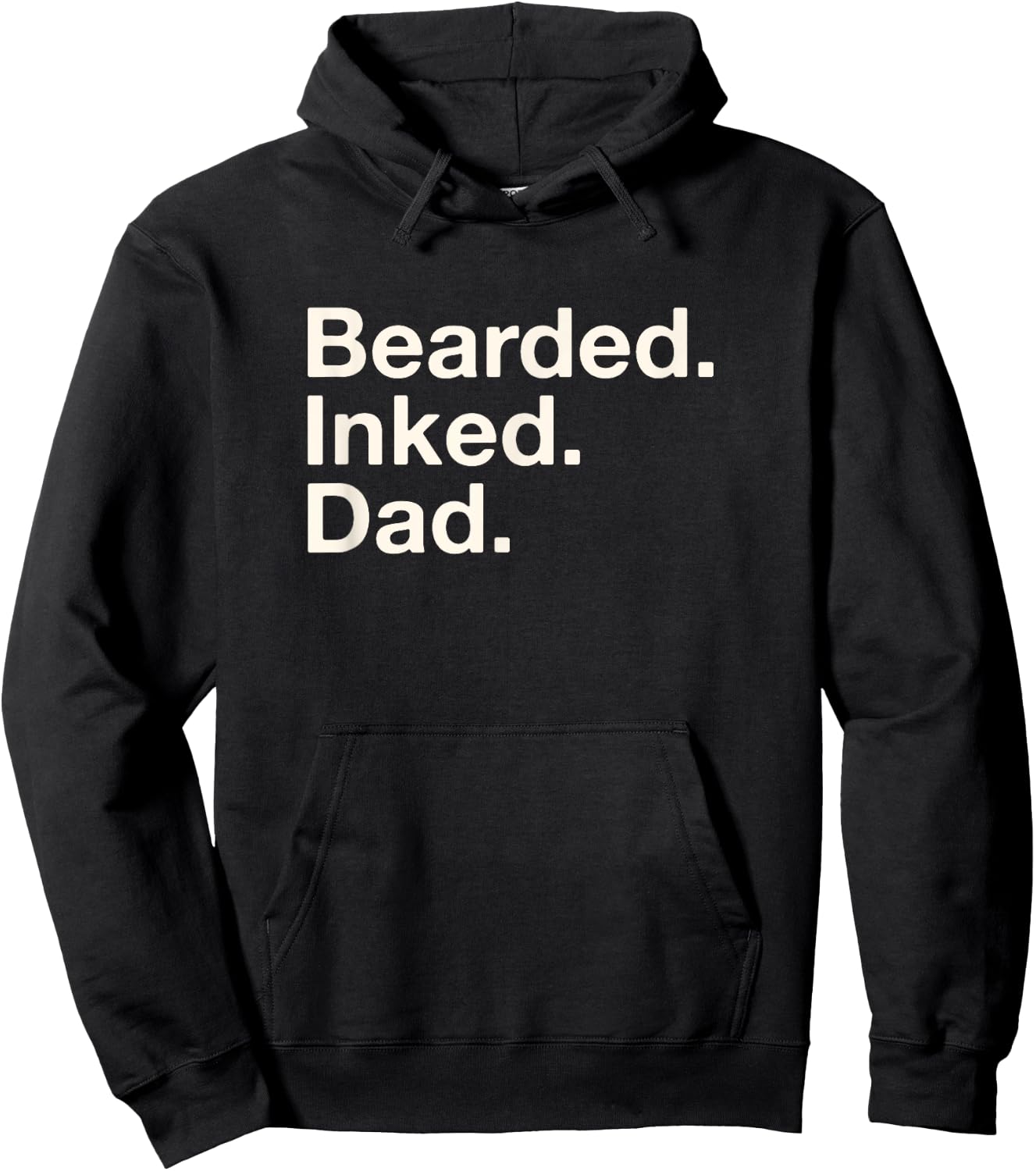 Bearded Inked Dad Father's Day Tattoo Lover Love Tattooed Hoodie - Hoodie | Black