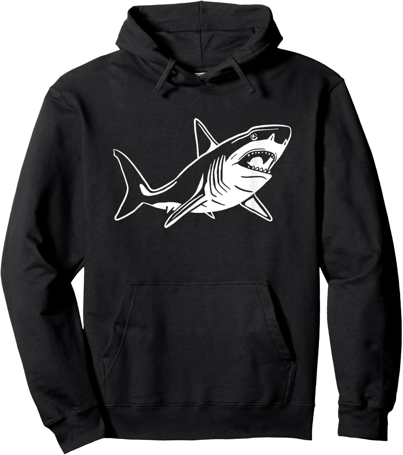 Shark Doodle Drawing / Shark Lover and Oceanic Life Fan Hoodie - Hoodie | Black