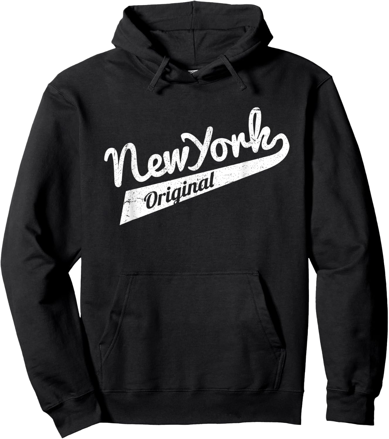 Vintage New York Original Men Women Jersey Style Hoodie - Hoodie | Black