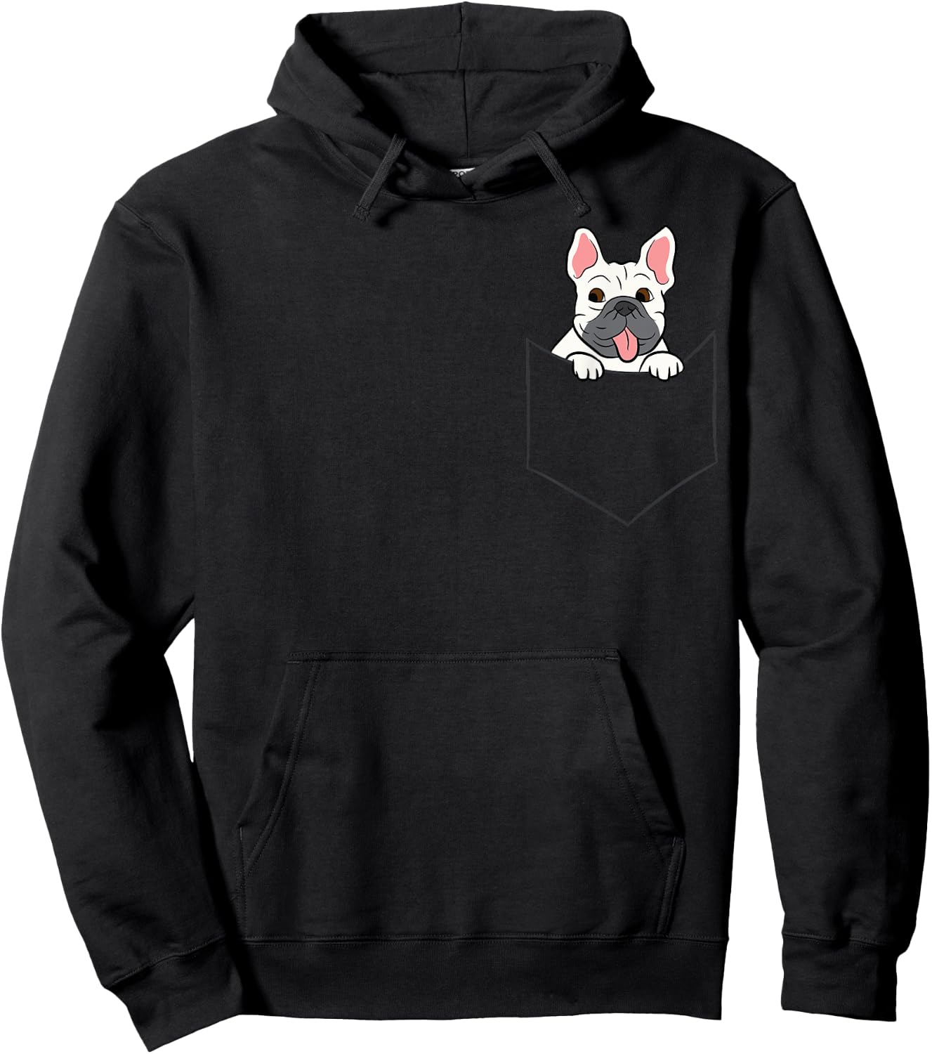 French Bulldog In A Pocket Cute Pocket French Bulldog Hoodie - Hoodie | Black