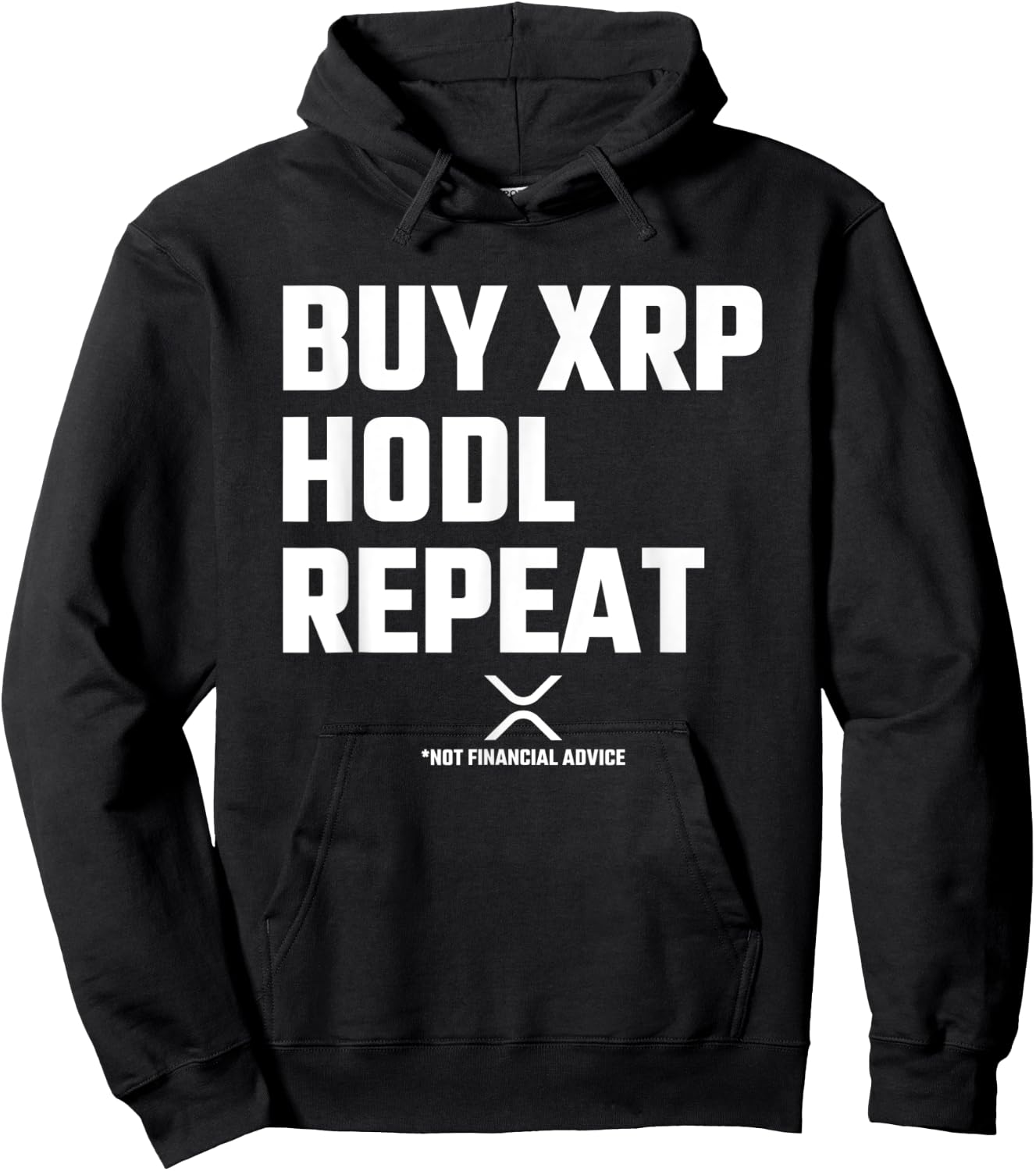 XRP Crypto - XRP Cryptocurrency - Buy XRP Hodl Repeat - XRP Hoodie - Hoodie | Black
