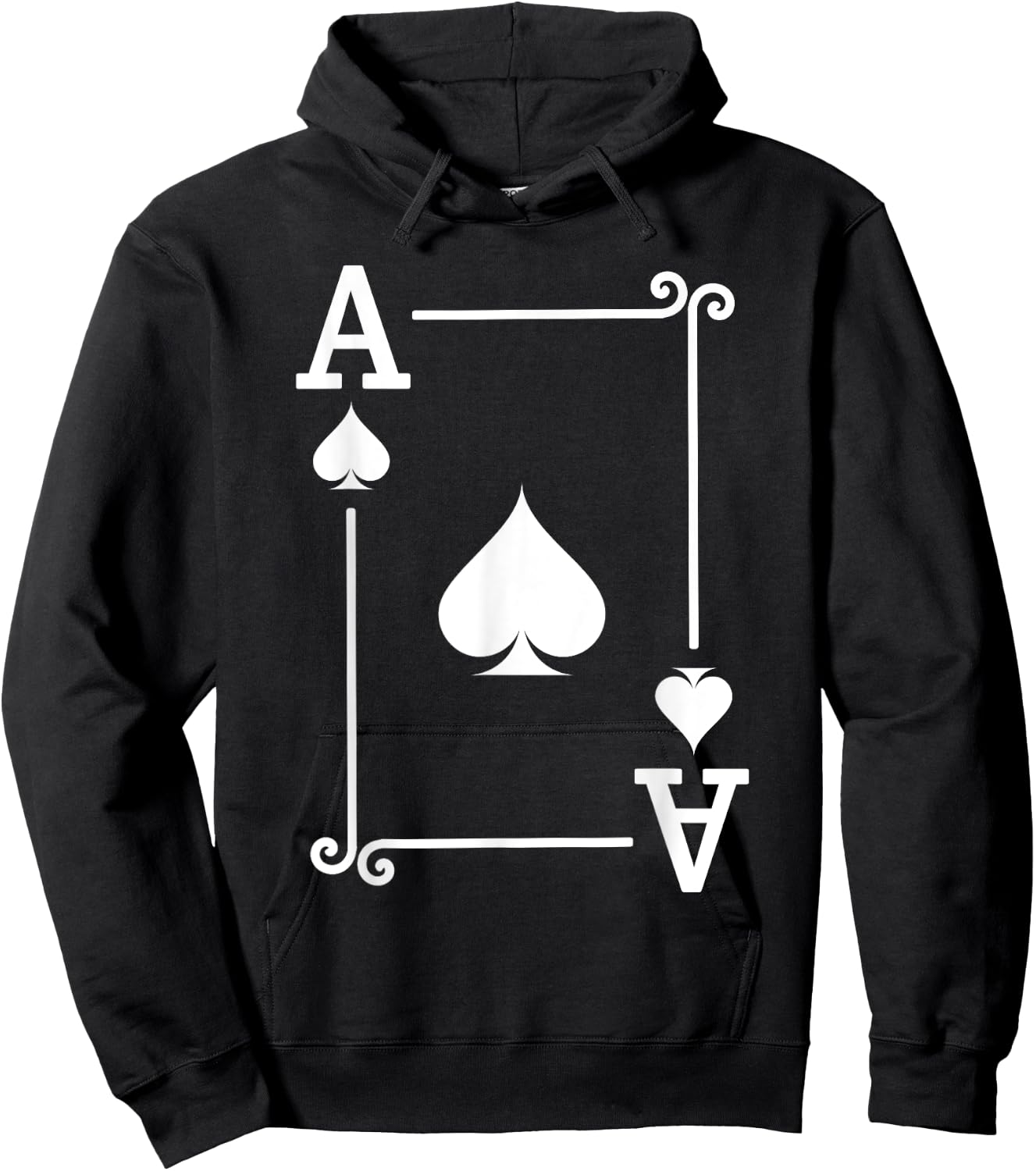 Playing Cards - Matching Spades Card Suits - Ace Card Hoodie - Hoodie | Black