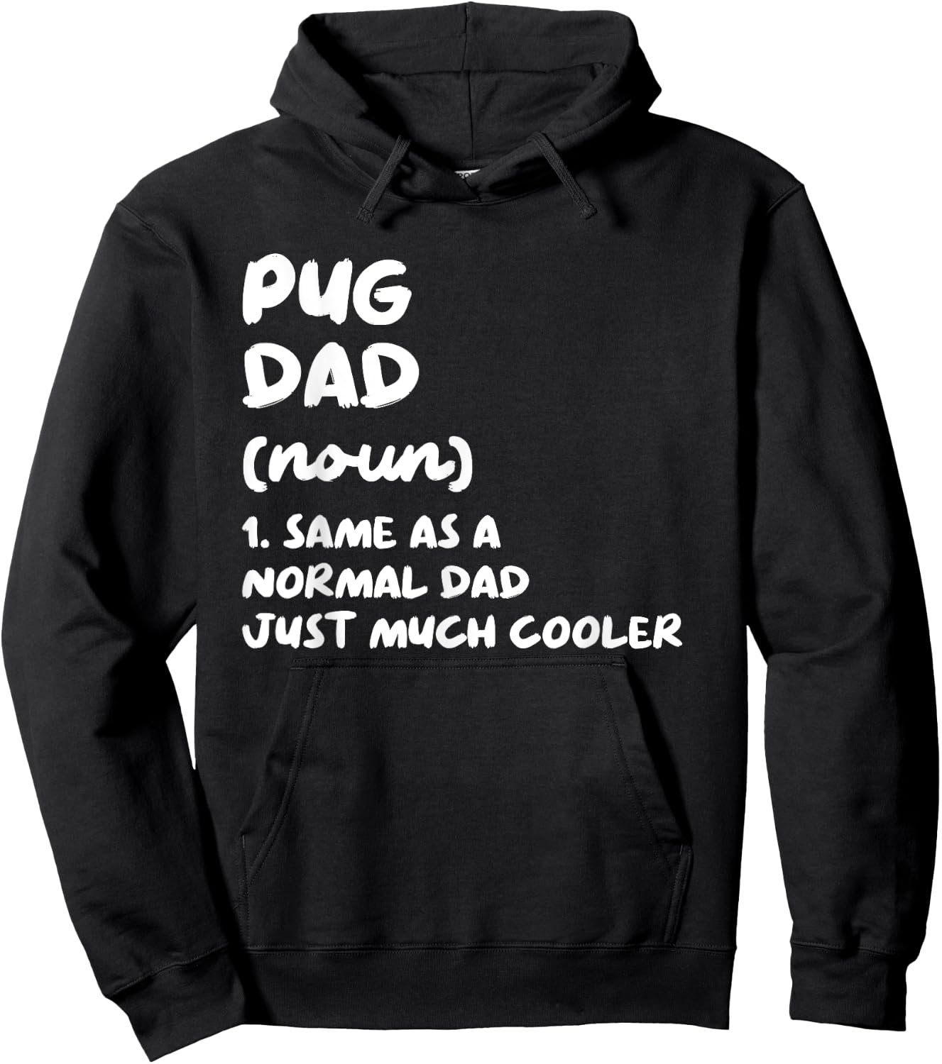 Pug Dad Definition Dog Owner Women Girls Kids Hoodie - Hoodie | Black