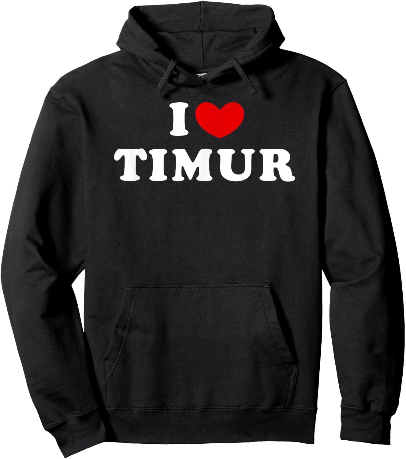 I Love Timur, I Heart Timur Hoodie - Hoodie | Black