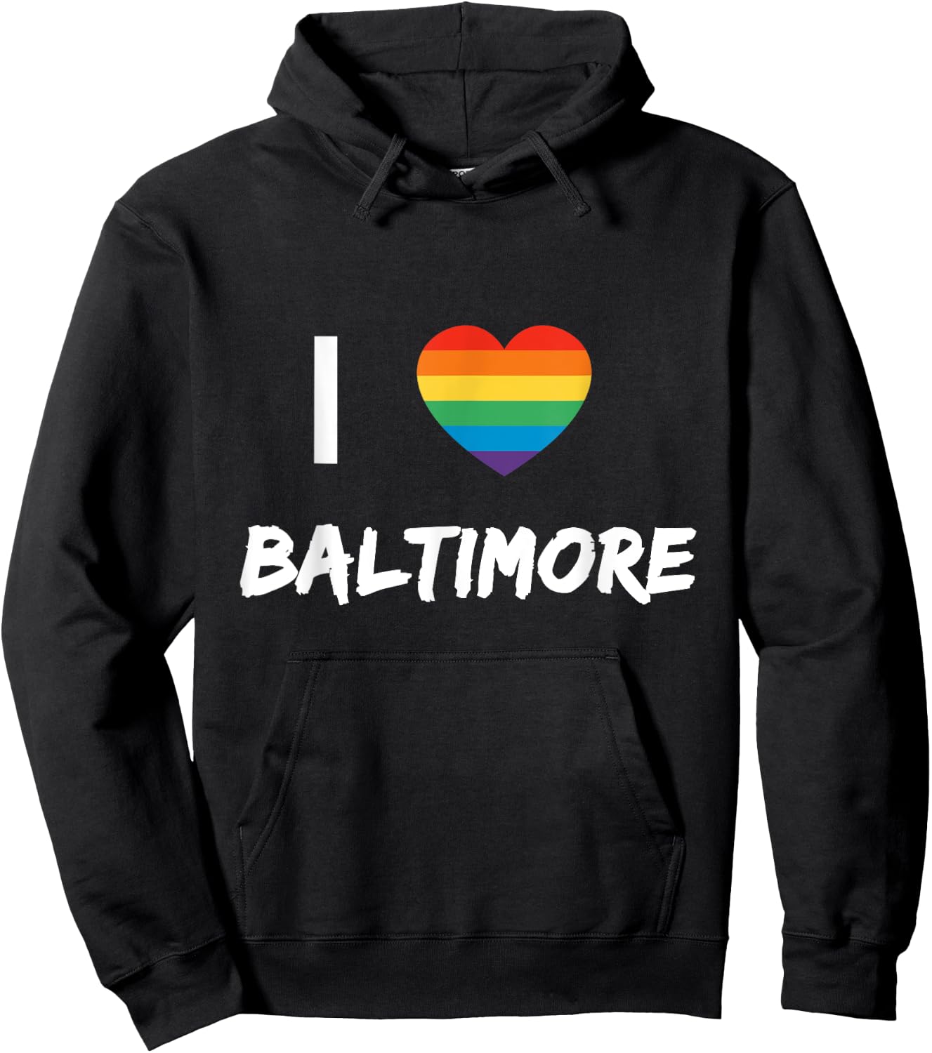 I Love Baltimore Gay Pride LBGT Hoodie - Hoodie | Black