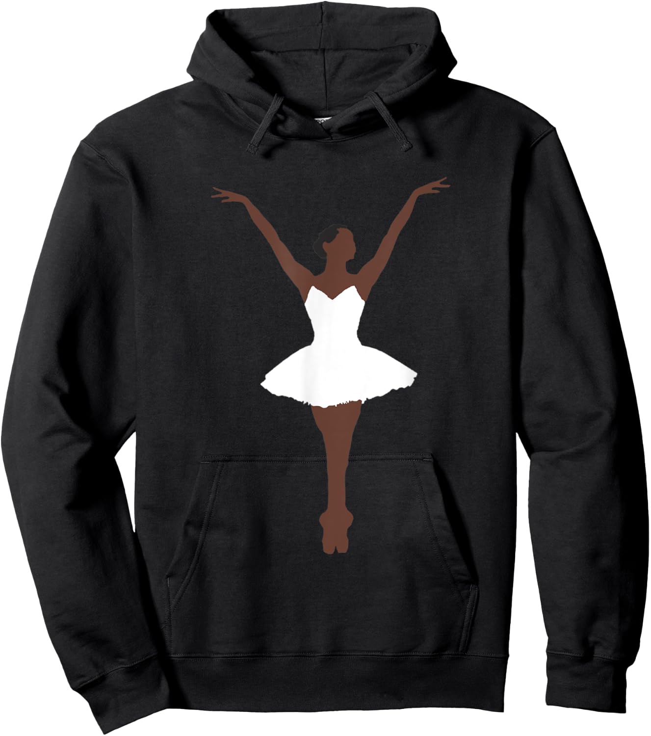 Black and Brown Ballerina Hoodie - Hoodie | Black