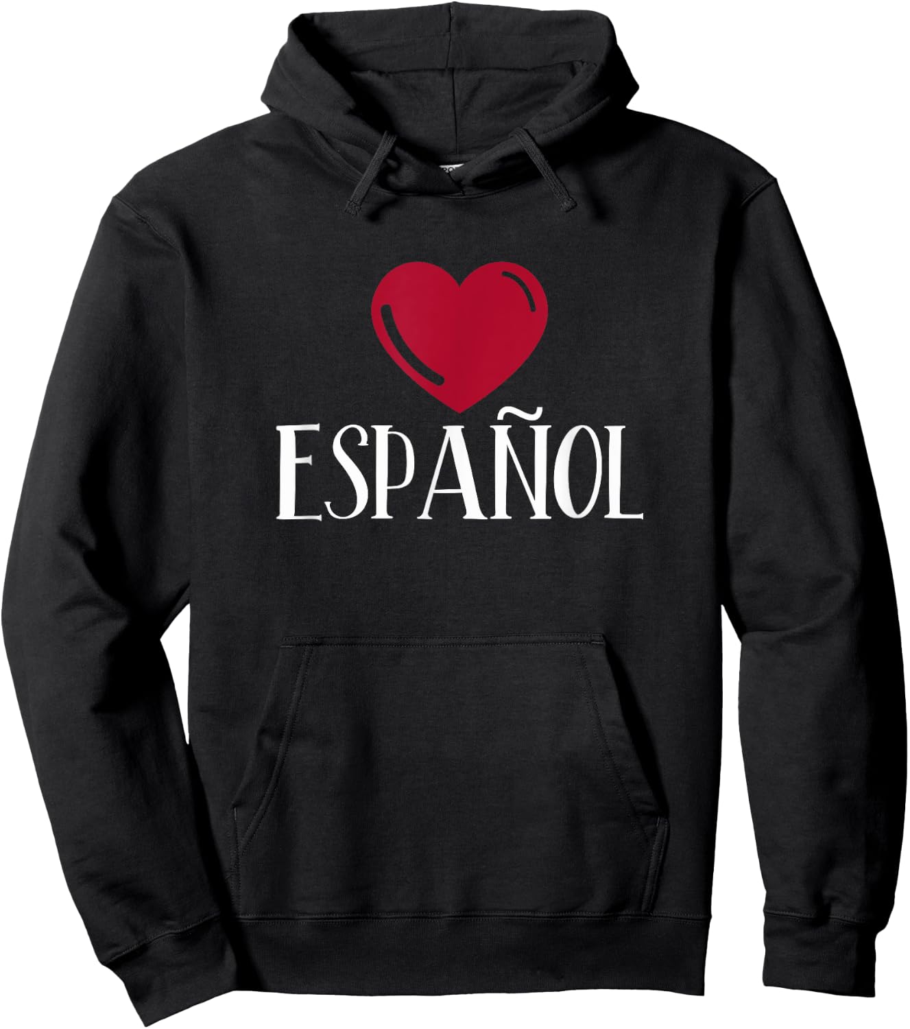 I Love Espanol Heart - Spanish Language Teacher or Student Women Kids Hoodie - Hoodie | Black