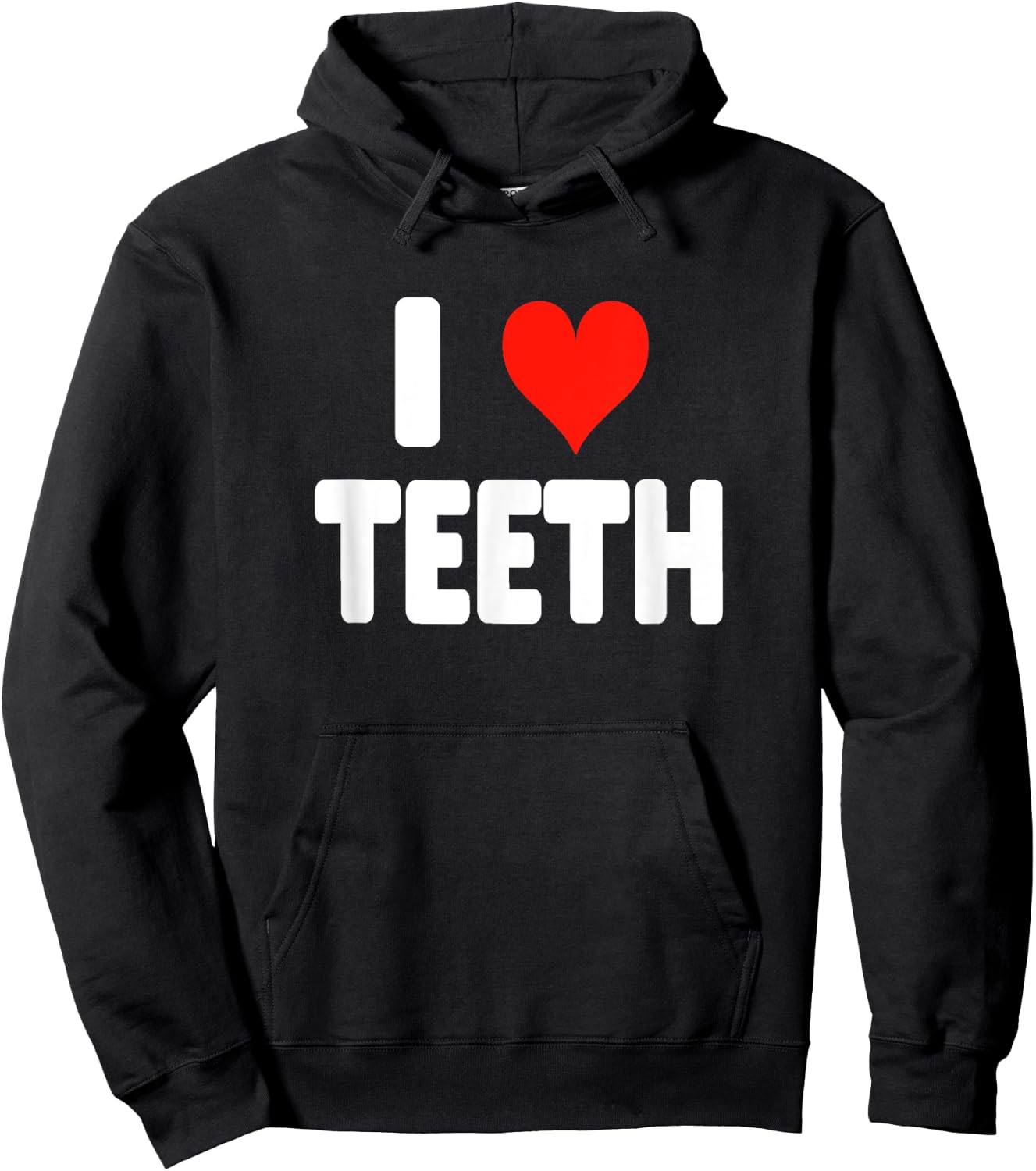 I Love Teeth - Heart Dental Hygienist Assistant Orthodontist Hoodie - Hoodie | Black