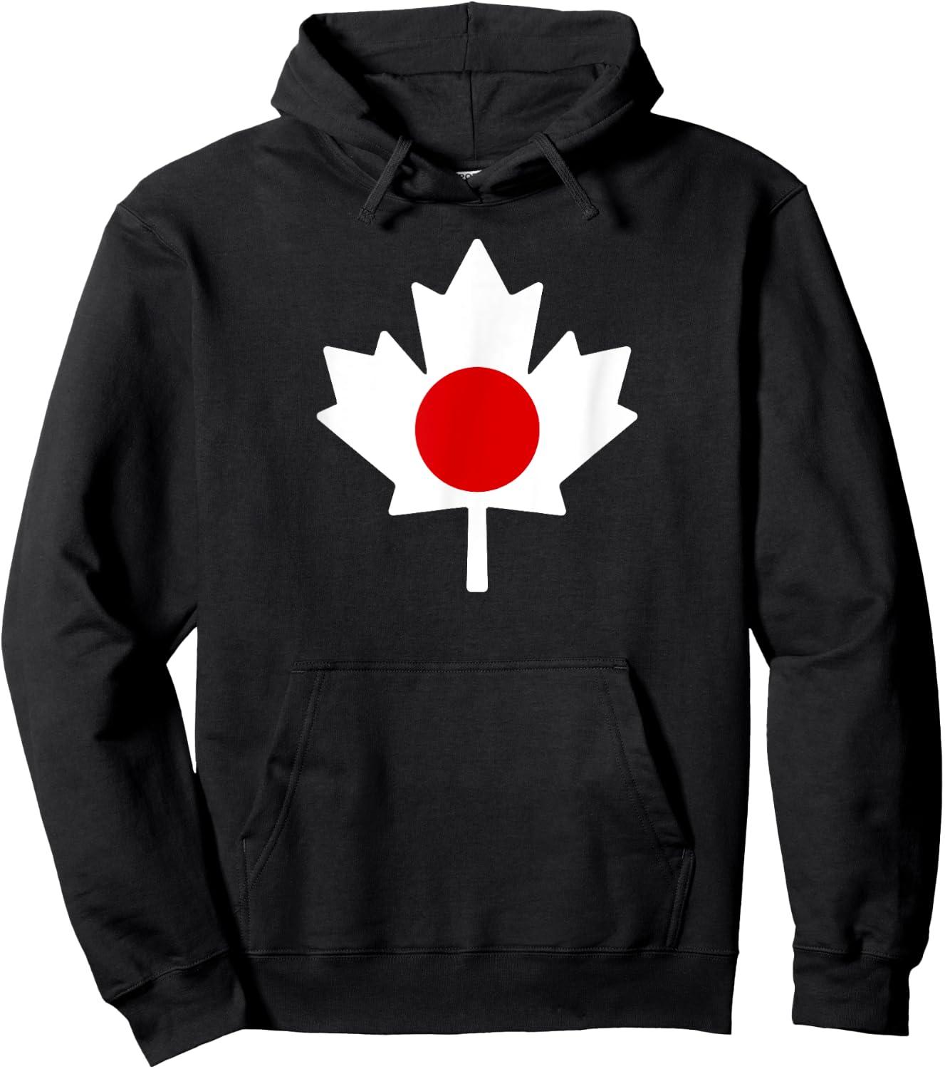 Half Canadian Japanese: Canada Japan Maple Leaf Flag Mix Hoodie - Hoodie | Black