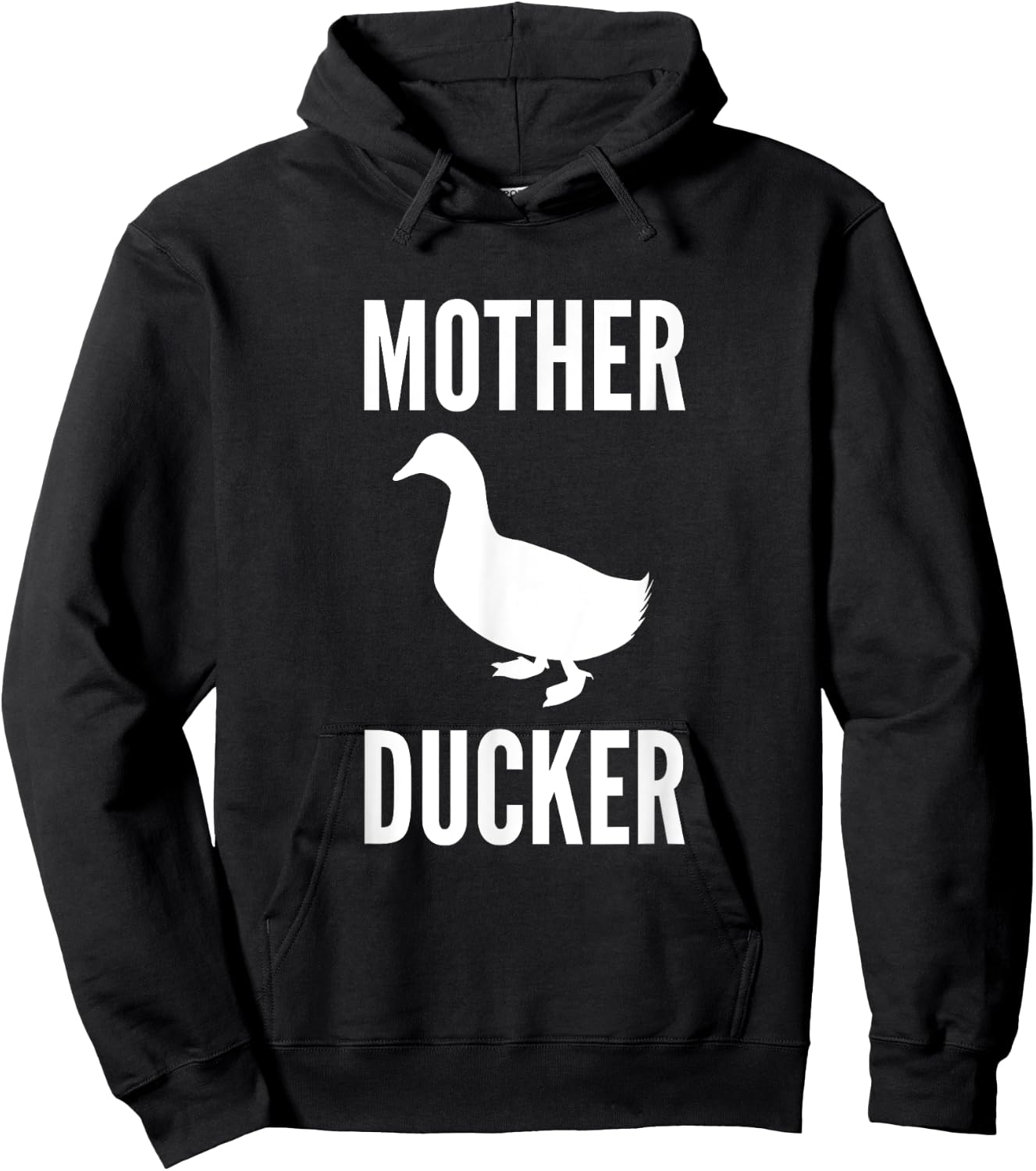 Mother Ducker Funny Duck Lover Humor Duck Pun Hoodie - Hoodie | Black