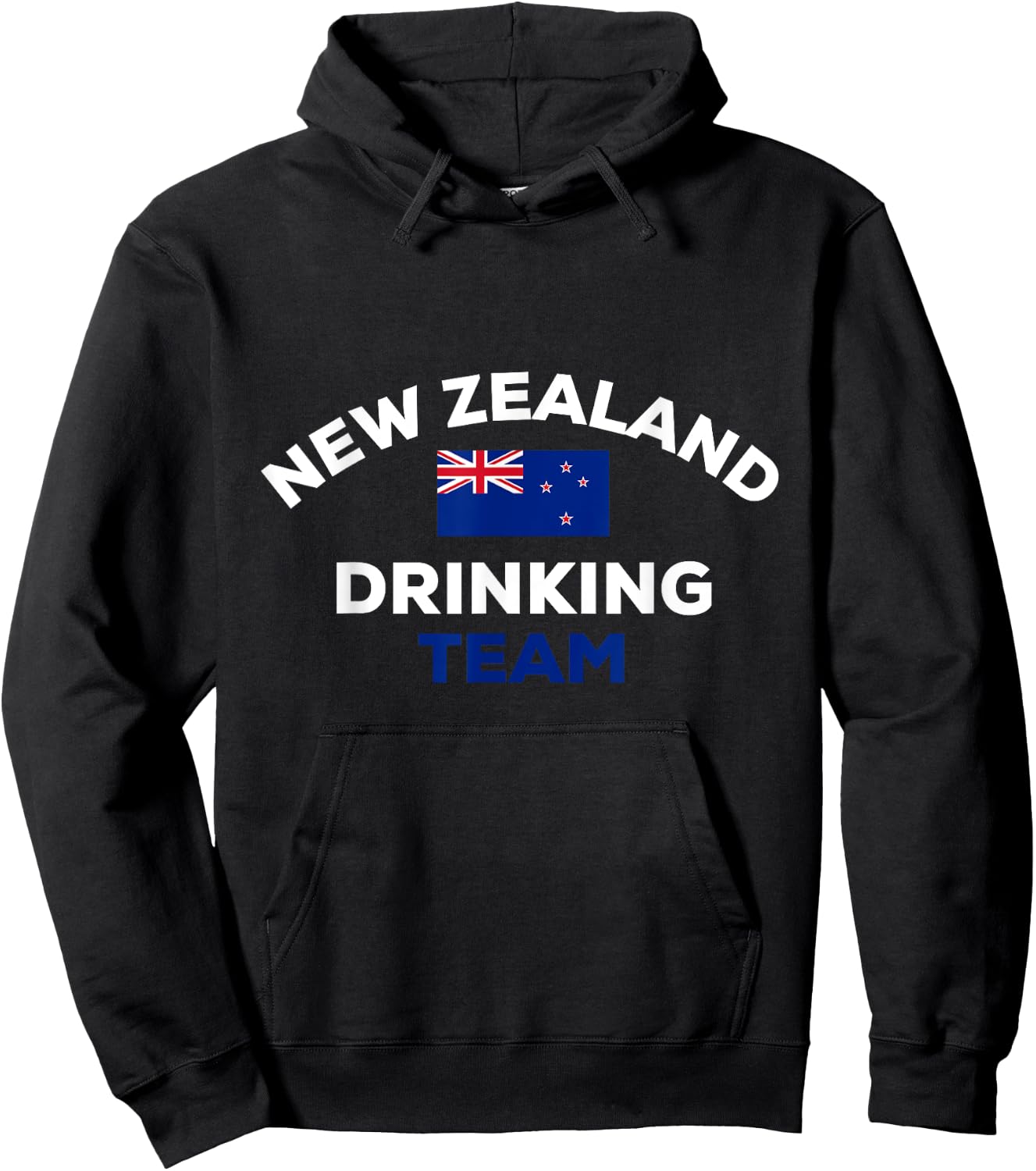 New Zealand Drinking Team Flag Funny Beer Party Hoodie - Hoodie | Black