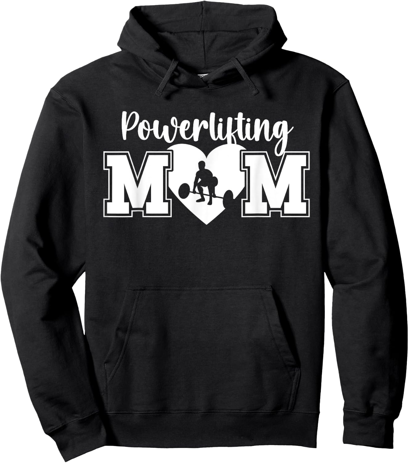 Powerlifting Mom Heart Mom Of A Powerlifter Mother Hoodie - Hoodie | Black