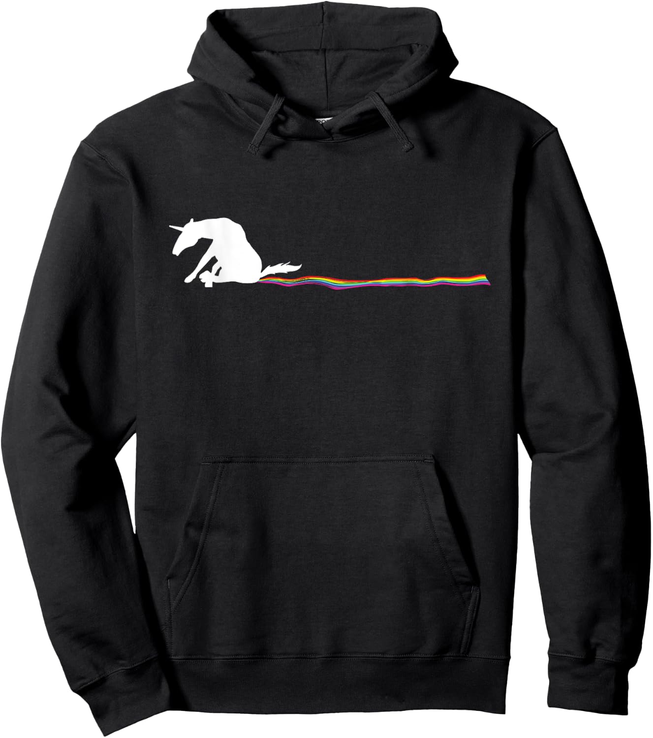 Funny unicorn dog rainbow track Women Hoodie - Hoodie | Black