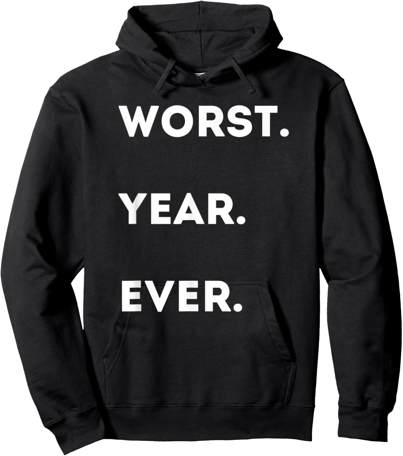 Worst Year Ever - Funny Sarcastic Social Distancing Hoodie - Hoodie | Black