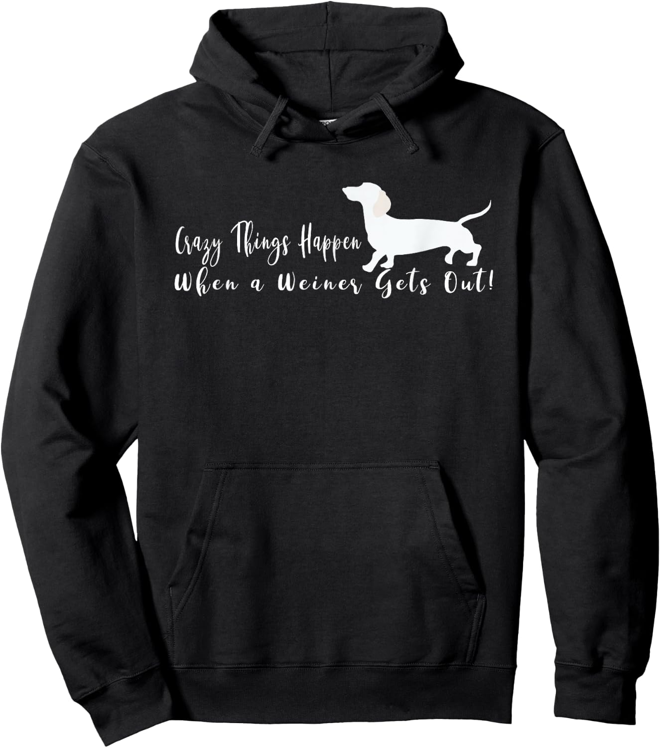 Crazy Things Happen When a Few Weiners Get Out Dachshund Hoodie - Hoodie | Black