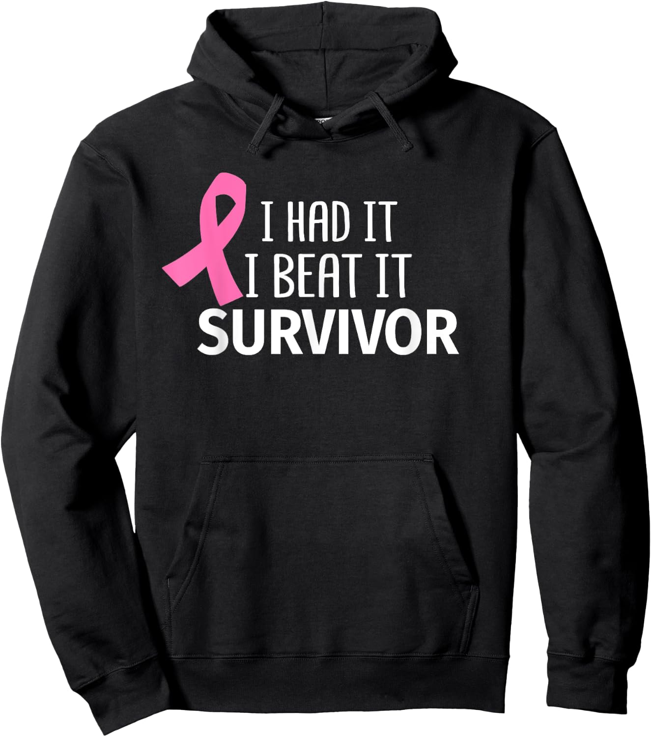 Breast Cancer I Had It I Beat It Survivor Pink Ribbon Gift Hoodie - Hoodie | Black