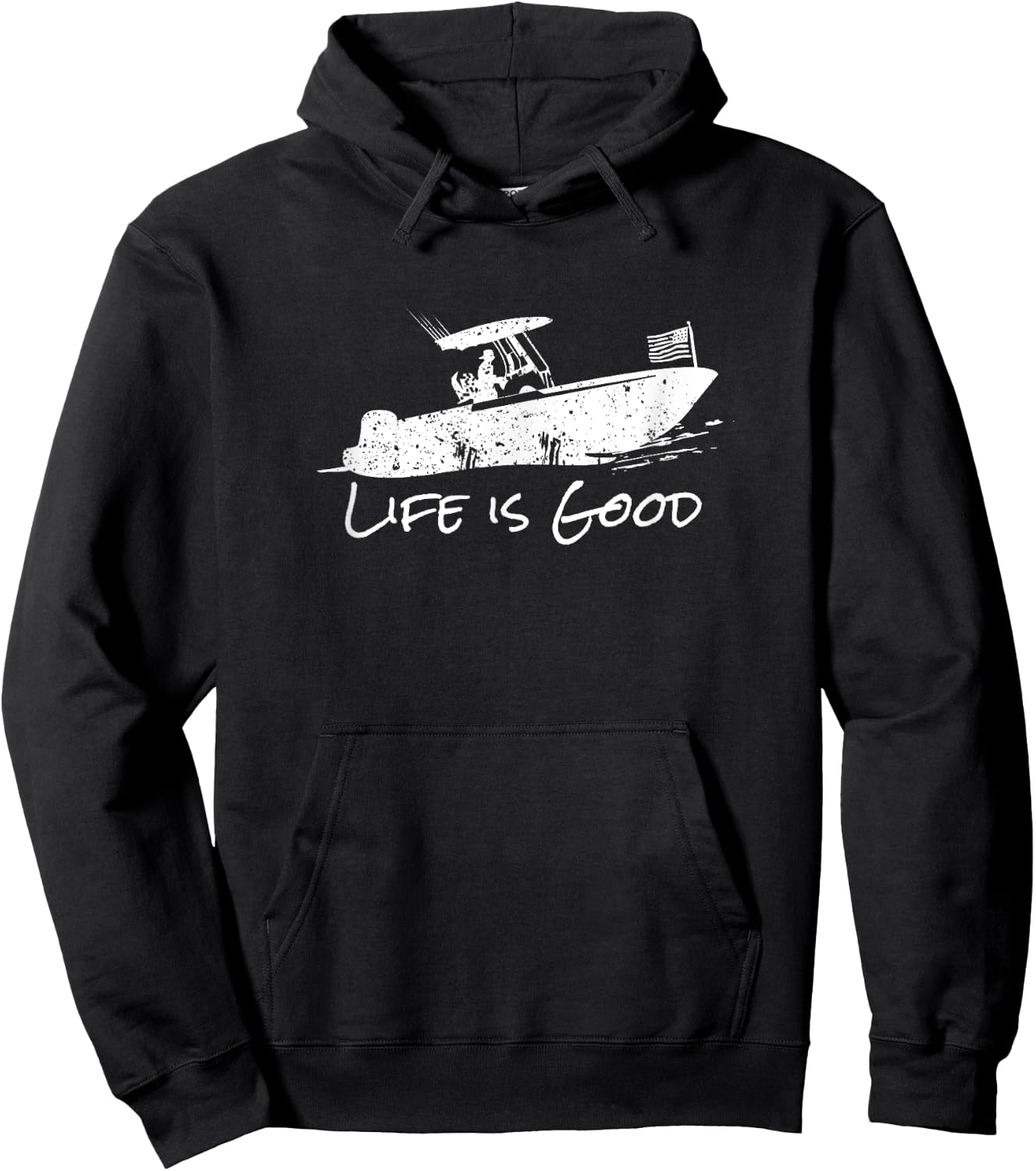 Center Console, Boating, Fishing Boat, Pontoon, TriToon Hoodie - Hoodie | Black