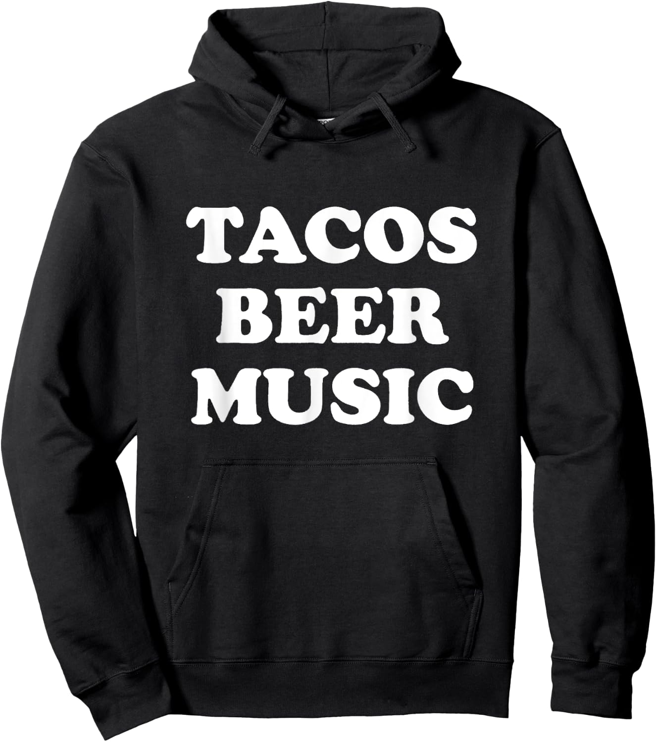 Tacos Beer Music Hoodie - Hoodie | Black