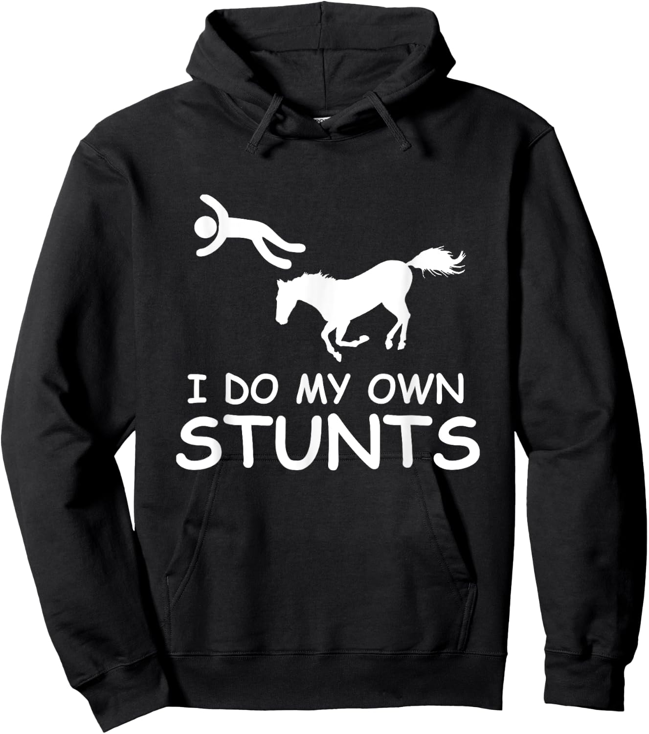I Do My Own Stunts Horse Riding Racing Rider Farmer Hoodie - Hoodie | Black