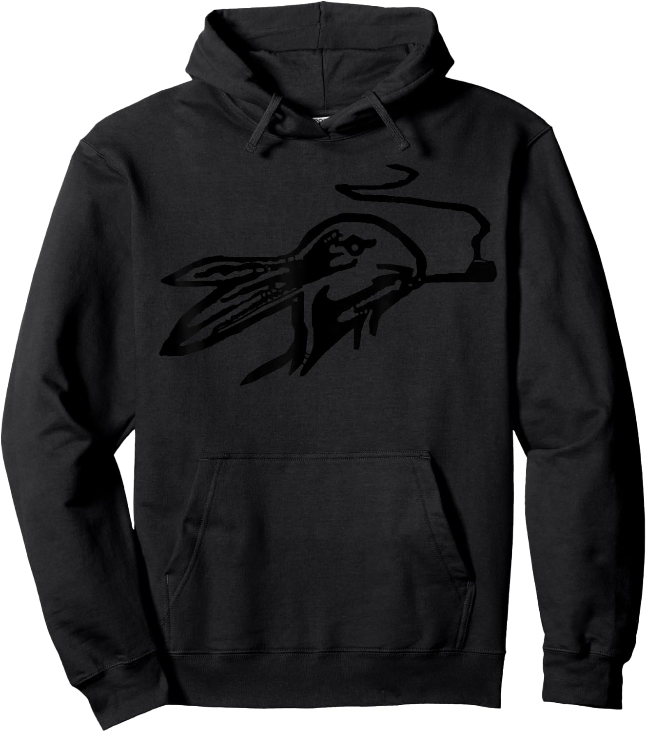 Rabbit Smoking a Pipe Hoodie - Hoodie | Black