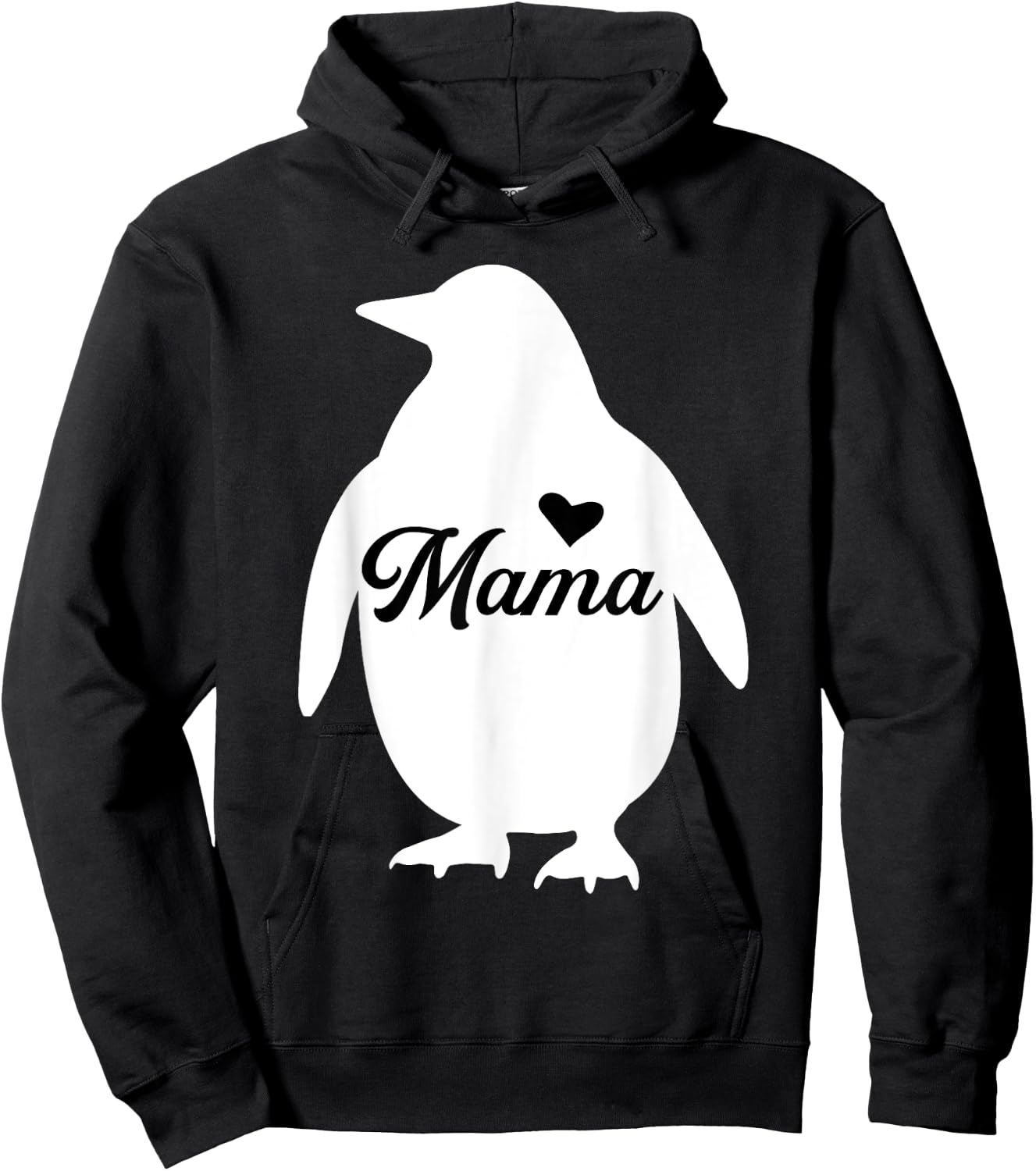 Mama Penguin Hoodie - Hoodie | Black