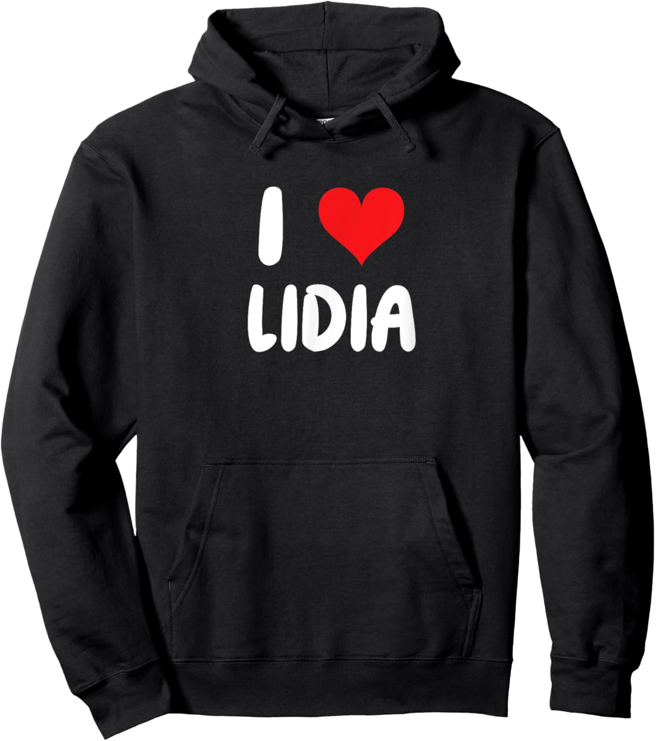 I Love Lidia - Heart Hoodie - Hoodie | Black