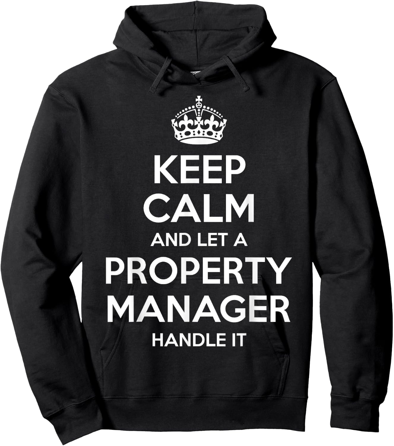 Personalized Keep Calm Graduation Christmas Team PROPERTY MANAGER Gift Funny Job Title Profession Birthday Hoodie - Hoodie | Black