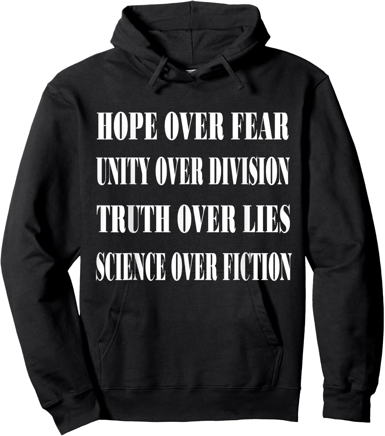 Truth Over Fear Unity Division Truth Lies Science Fiction Hoodie - Hoodie | Black